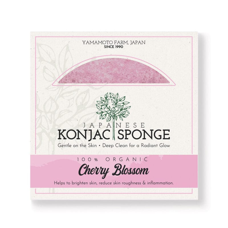 Wild Fusion Skincare Cleanser Cherry Blossom Organic Japanese Konjac Sponge